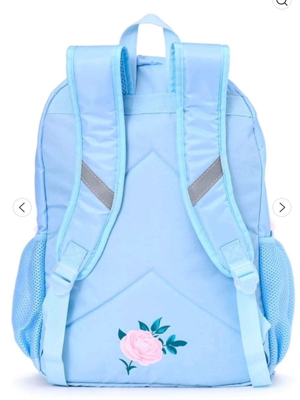 Kids Floral Bow Backpack - Light Blue with Pink Bows